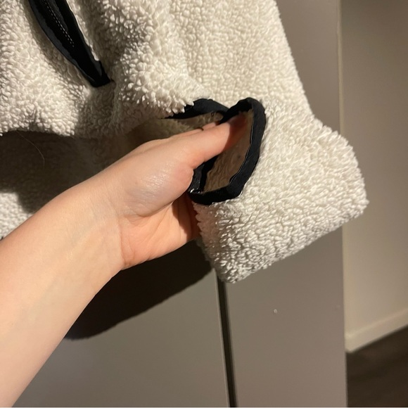 Nike Sportswear Quarter Zip Fleece Sherpa Cropped Sweater Sz Large Retro 90s - Picture 10 of 12